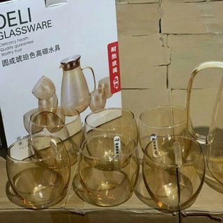 Bộ bình nước và 6 cốc thủy tinh hổ phách cao cấp, sang trọng ( THÙNG 6 BỘ ) Bộ bình nước và 6 cốc thủy tinh hổ phách cao cấp, sang trọng ( THÙNG 6 BỘ )