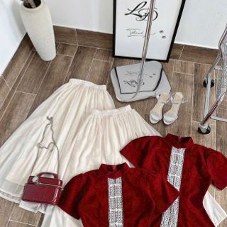 Sét đồ tết ,áo nhung váy tơ 2 lớp..