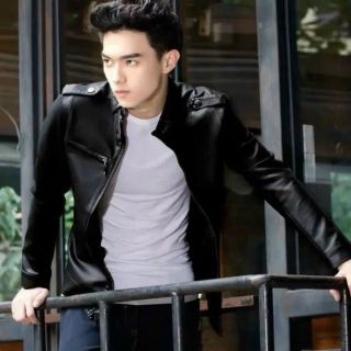 Áo khoác da simili thời trang nam thu đông