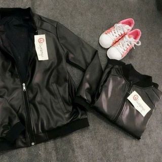 Áo khoác trang nam thu đông chất liệu da simili