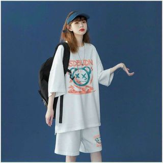 ￼Set bộ đồ Thun Nam Thể Thao Mùa Hè in mặt Gấu Kiểu Dáng Năng Động Hàn Quốc