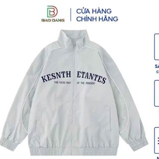 Áo Khoác Dù Nam Nữ Hai Lớp Lót Dù Chạy Mí Viền Logo Thêu Áo Khoác Gió From Rộng