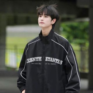 Áo Khoác Dù Nam Nữ Hai Lớp Lót Dù Chạy Mí Viền Logo Thêu Áo Khoác Gió From Rộng