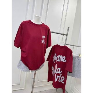 Set Áo Phông In Chữ 2 Mặt Mix Chân Váy Ngắn Chữ A Kèm Quần Trong Xanh Đỏ Cam