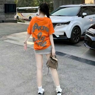 Set Áo Phông In Chữ 2 Mặt Mix Chân Váy Ngắn Chữ A Kèm Quần Trong Xanh Đỏ Cam