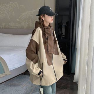 Áo Khoác Gió 2 Lớp Chống Nước Phối Màu Và Họa Tiết Có Mũ Trùm Đầu 𝐂𝐨́ 𝐓𝐮́𝐢 𝐓𝐫𝐨𝐧𝐠 Thời Trang