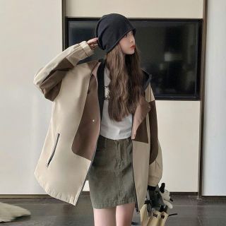 Áo Khoác Gió 2 Lớp Chống Nước Phối Màu Và Họa Tiết Có Mũ Trùm Đầu 𝐂𝐨́ 𝐓𝐮́𝐢 𝐓𝐫𝐨𝐧𝐠 Thời Trang