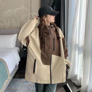 Áo Khoác Gió 2 Lớp Chống Nước Phối Màu Và Họa Tiết Có Mũ Trùm Đầu 𝐂𝐨́ 𝐓𝐮́𝐢 𝐓𝐫𝐨𝐧𝐠 Thời Trang