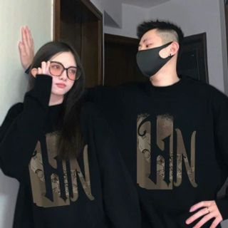 Áo Sweater Nam Nữ In Chữ HN Chất Nỉ Dày Dặn Áo Couple Phong Cách Trẻ Trung