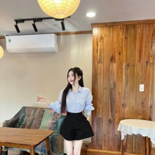 Áo Sơ Mi Nữ Tay Dài Đính Nơ Phía Sau Lưng Form Rộng Bigsize Xinh Đẹp Cao Cấp Dễ Thương