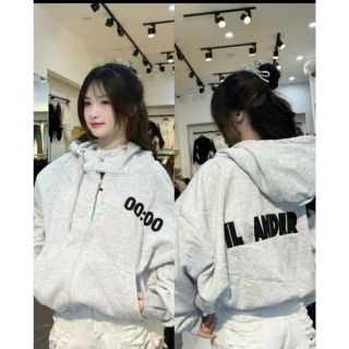 ￼ÁO HOODIES ZIP BOXY CÓ NÚT BẤM, THÊU LOGO 00:00 CÓ TÚI TRONG UNISEX CÁ TÍNH, NĂNG ĐỘNG, NAM NỮ MẶC ĐỀU ĐƯỢC