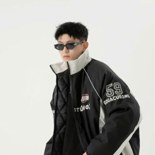 ￼Áo Khoác Dù jackek Nam Nữ 2 Lớp In Chữ Phối 2 Màu Trẻ Trung Kiểu Dáng phong Cách