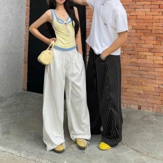 Quần ống rộng có lưng thun , dây luồng mặc thoải mái cho cả nam và nữ Quần ống rộng có lưng thun , dây luồng mặc thoải mái cho cả nam và nữ