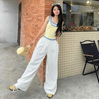 Quần ống rộng có lưng thun , dây luồng mặc thoải mái cho cả nam và nữ Quần ống rộng có lưng thun , dây luồng mặc thoải mái cho cả nam và nữ