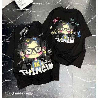 Áo Thun Form Rộng Tay Lỡ In Cô Gái THINGW - Cotton Tici Mịn Mát (M, L, XL) Áo Thun Form Rộng Tay Lỡ In Cô Gái THINGW - Cotton Tici Mịn Mát (M, L, XL)