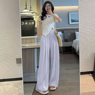 Quần Ống Rộng Lưng Thun Chất Dù Gió Nhăn Mịn Mát 2 Size - L & XL