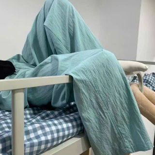 Quần Ống Rộng Lưng Thun Chất Dù Gió Nhăn Mịn Mát 2 Size - L & XL