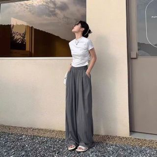 Quần Ống Rộng Lưng Thun Chất Dù Gió Nhăn Mịn Mát 2 Size - L & XL