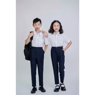 Quần Tây Học Sinh Màu Xanh Than - Chất Tuyết Mưa, Lưng Chun Sau Thoải Mái Quần Tây Học Sinh Màu Xanh Than - Chất Tuyết Mưa, Lưng Chun Sau Thoải Mái