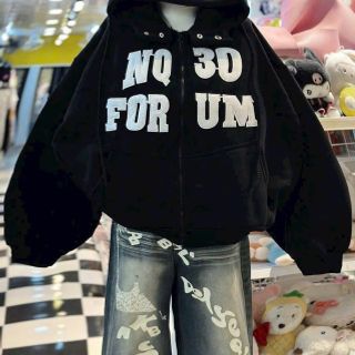 Áo Khoác Boxy Thêu NQ30 Chất Nỉ Bông Dày Mịn, Cổ Cao Có Nút Bấm Và Túi Trong Freesize Dưới 65kg