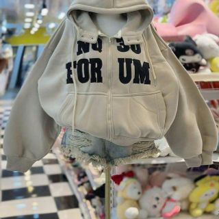 Áo Khoác Boxy Thêu NQ30 Chất Nỉ Bông Dày Mịn, Cổ Cao Có Nút Bấm Và Túi Trong Freesize Dưới 65kg