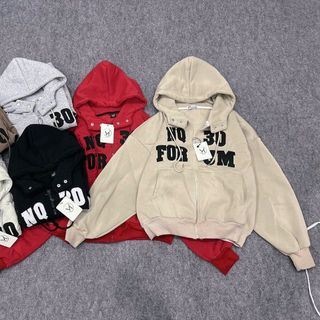 Áo Khoác Boxy Thêu NQ30 Chất Nỉ Bông Dày Mịn, Cổ Cao Có Nút Bấm Và Túi Trong Freesize Dưới 65kg