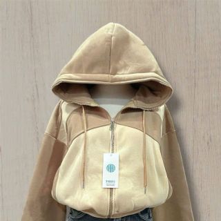Áo khoác form lửng, dây kéo cao, nón to, phối 2 màu chất nỉ bông dày mịn freesize dưới 60kg