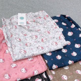 Quần Dài Ống Rộng Họa Tiết Mèo Hello Kitty Dễ Thương, Chất Vải Lụa Mềm Mịn Thoáng Thoải Mái Freesize dưới 63kg