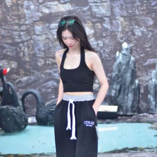 Quần Dài Ống Suông Streetwear Unisex Chất Vải 2 Da Cao Cấp, Lưng Thun Phối Màu Logo Thêu Sắc Nét
