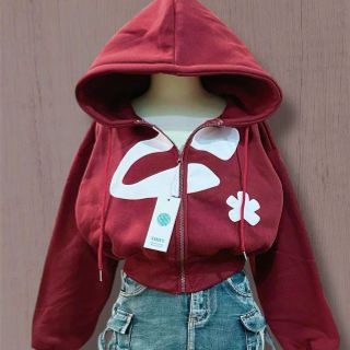 Áo Khoác Nỉ Bông Dáng Lửng In Hoa Nón Rộng Có Túi Trong , Tay Xỏ NgÓN Chống Nắng Tốt - Freesize Dưới 60kg