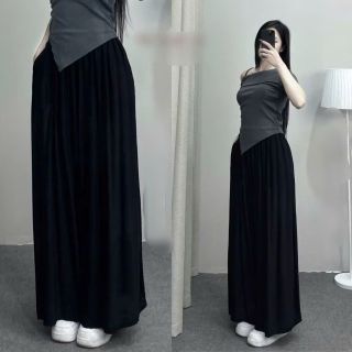 Quần Dài Ống Rộng Giả Váy Dáng Maxi, Chất Vải Đũi Gân Sóng Mềm Mát Quần Dài Ống Rộng Giả Váy Dáng Maxi, Chất Vải Đũi Gân Sóng Mềm Mát