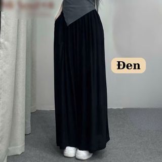 Quần Dài Ống Rộng Giả Váy Dáng Maxi, Chất Vải Đũi Gân Sóng Mềm Mát Quần Dài Ống Rộng Giả Váy Dáng Maxi, Chất Vải Đũi Gân Sóng Mềm Mát