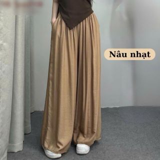 Quần Dài Ống Rộng Giả Váy Dáng Maxi, Chất Vải Đũi Gân Sóng Mềm Mát Quần Dài Ống Rộng Giả Váy Dáng Maxi, Chất Vải Đũi Gân Sóng Mềm Mát