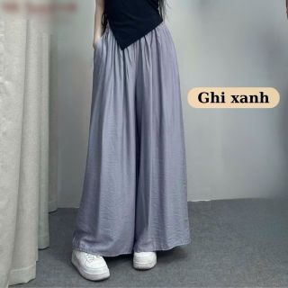 Quần Dài Ống Rộng Giả Váy Dáng Maxi, Chất Vải Đũi Gân Sóng Mềm Mát Quần Dài Ống Rộng Giả Váy Dáng Maxi, Chất Vải Đũi Gân Sóng Mềm Mát