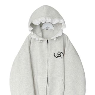 Áo khoác nữ chất nỉ bông mũ phối ren