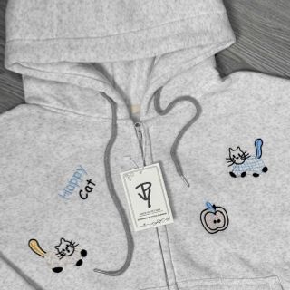 Áo khoác nữ dài logo thêu MÈO và DỪA