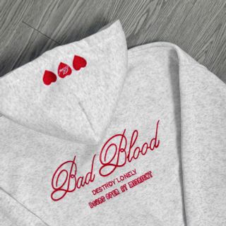 Áo khoác nữ thun nỉ dày mịn,nón rộng 2 lớp BAD BLOOD