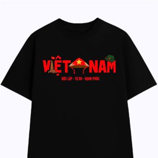 Áo thun in Việt Nam cổ tròn nam nữ thời trang