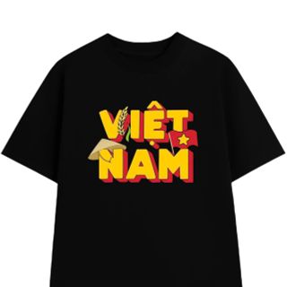 Áo thun in Việt Nam cổ tròn nam nữ thời trang
