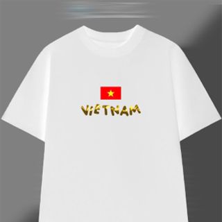 Áo thun in Cờ Đỏ Sao Vàng cổ tròn nam nữ thời trang