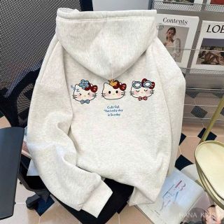 Áo khoác nữ vải nỉ 3 con mèo Cute Cat Áo khoác nữ vải nỉ 3 con mèo Cute Cat