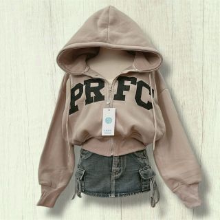 Áo khoác nữ lửng PRFC vải nỉ dày mịn nón rộng Áo khoác nữ lửng PRFC vải nỉ dày mịn nón rộng