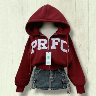Áo khoác nữ lửng PRFC vải nỉ dày mịn nón rộng Áo khoác nữ lửng PRFC vải nỉ dày mịn nón rộng