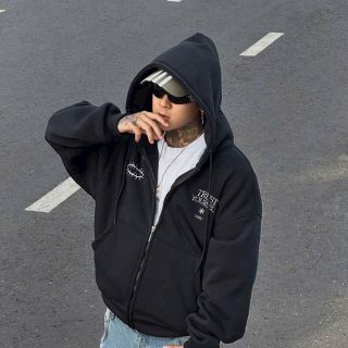 Áo khoác nỉ nam nón to TRUST YOURSEL