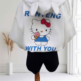 Áo khoác nữ chất nỉ xuất in chữ WITH YOU