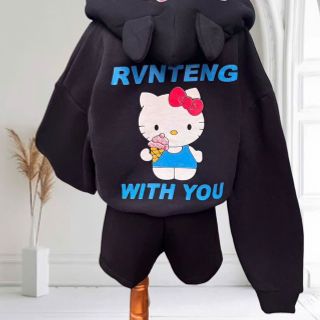 Áo khoác nữ chất nỉ xuất in chữ WITH YOU