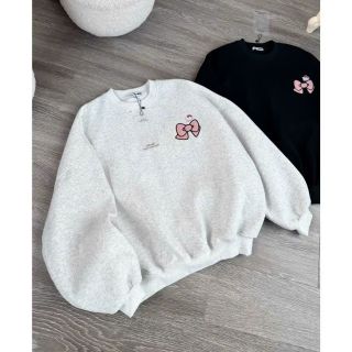 Áo SWETER nữ hình NƠ HỒNG in pét xịn Áo SWETER nữ hình NƠ HỒNG in pét xịn