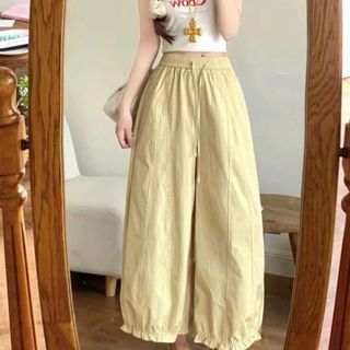 QUẦN BAGGY NỮ LAI BÈO CHẤT DÙ NHĂN CO GIẢN MỀM MỊN MÃ 010