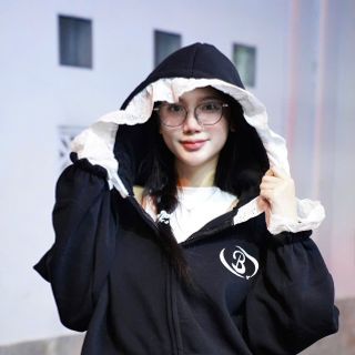 Áo Khoác Nỉ Bông Cánh Dơi Nón 2 Lớp Viền Ren Nhúng Áo Khoác Nỉ Bông Cánh Dơi Nón 2 Lớp Viền Ren Nhúng