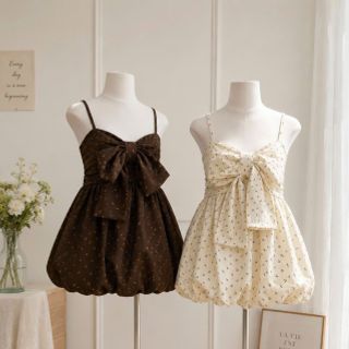 Áo Hai Dây Dáng Bí Babydoll Hoa Nhí Đính Nơ Bản To Nổi Bật #65 Áo Hai Dây Dáng Bí Babydoll Hoa Nhí Đính Nơ Bản To Nổi Bật #65